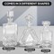 Makerflo Customizable Decanter with Airtight Stopper 24 oz (Case of 6) | Liquor Decanter Bottle for Wine, Scotch, Bar, Ideal for DIY Personalization - Laser Engraving, UV DTF, Vinyl, Epoxy, Individually Wrapped